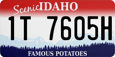 ID license plate 1T7605H