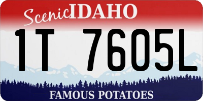 ID license plate 1T7605L