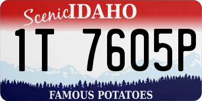 ID license plate 1T7605P