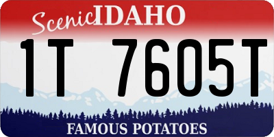 ID license plate 1T7605T