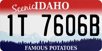 ID license plate 1T7606B