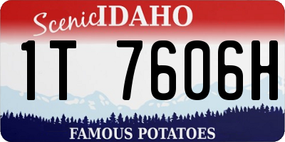 ID license plate 1T7606H