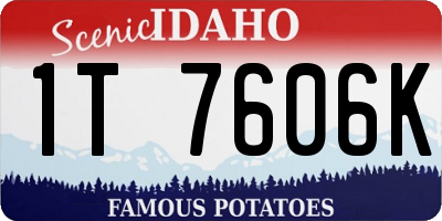ID license plate 1T7606K