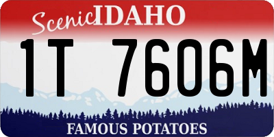 ID license plate 1T7606M