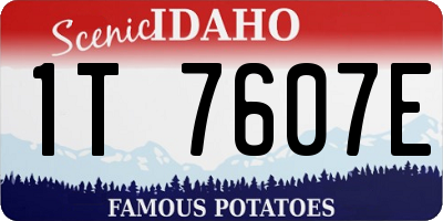 ID license plate 1T7607E