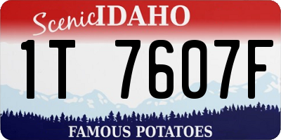ID license plate 1T7607F