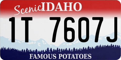 ID license plate 1T7607J