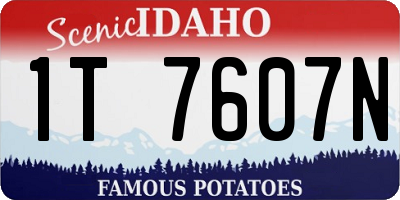 ID license plate 1T7607N