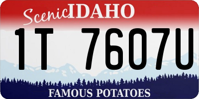 ID license plate 1T7607U