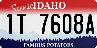 ID license plate 1T7608A