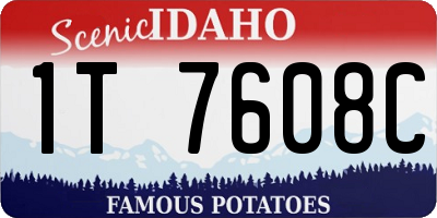 ID license plate 1T7608C