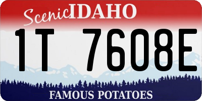 ID license plate 1T7608E