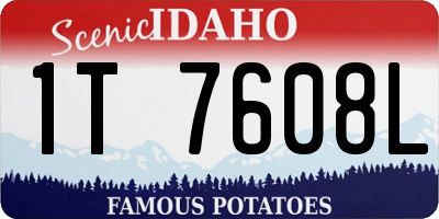 ID license plate 1T7608L