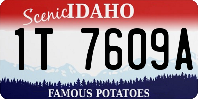 ID license plate 1T7609A