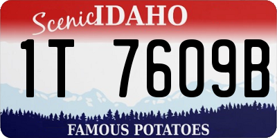 ID license plate 1T7609B