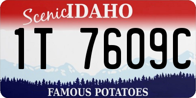 ID license plate 1T7609C