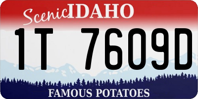 ID license plate 1T7609D
