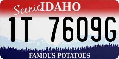 ID license plate 1T7609G