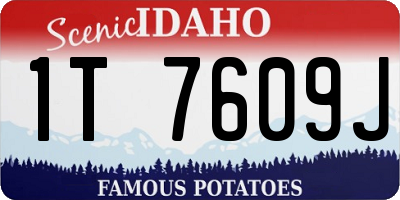 ID license plate 1T7609J
