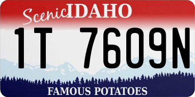 ID license plate 1T7609N
