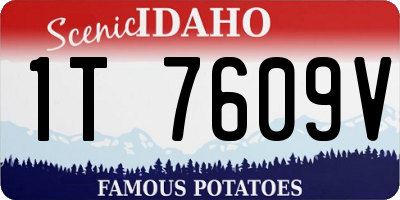 ID license plate 1T7609V