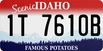 ID license plate 1T7610B