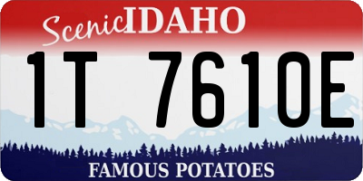 ID license plate 1T7610E