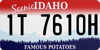ID license plate 1T7610H
