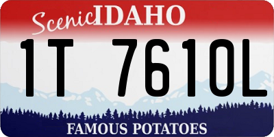 ID license plate 1T7610L