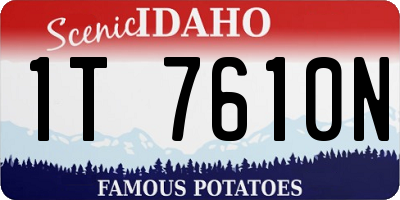 ID license plate 1T7610N