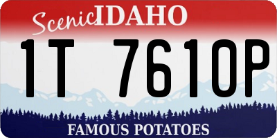 ID license plate 1T7610P