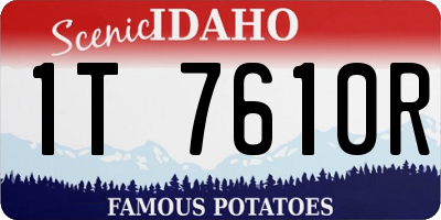 ID license plate 1T7610R