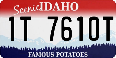 ID license plate 1T7610T