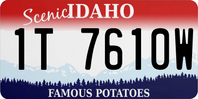 ID license plate 1T7610W