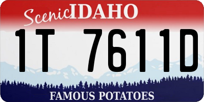 ID license plate 1T7611D