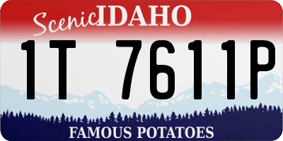 ID license plate 1T7611P