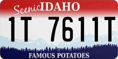 ID license plate 1T7611T