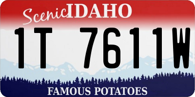 ID license plate 1T7611W