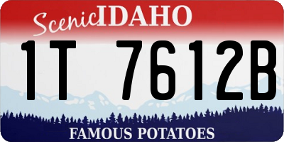 ID license plate 1T7612B