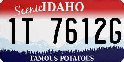 ID license plate 1T7612G