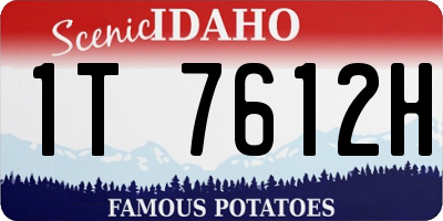 ID license plate 1T7612H