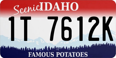 ID license plate 1T7612K