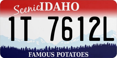 ID license plate 1T7612L