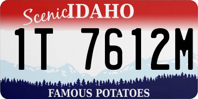 ID license plate 1T7612M