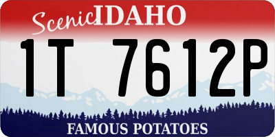 ID license plate 1T7612P