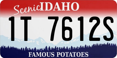 ID license plate 1T7612S