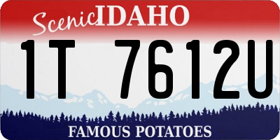 ID license plate 1T7612U
