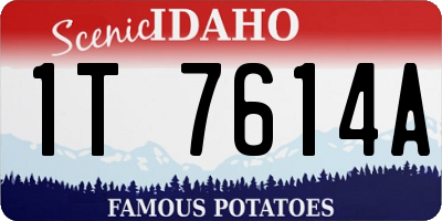 ID license plate 1T7614A