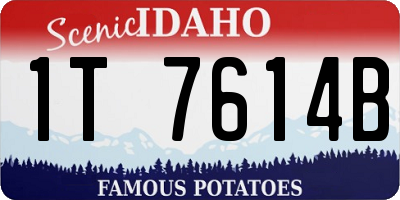 ID license plate 1T7614B