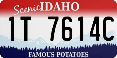ID license plate 1T7614C